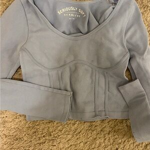 Seamless Blue Women's Top